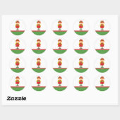 Misses Elf en Candy Canes Ronde Sticker (Vel)