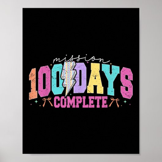 Missie 100 dagen compleet grappig 100 dagen van sc poster (Voorkant)