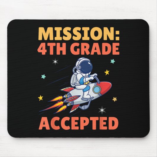 Missie Aanvaard 4e Graad Astronaut Terug T Muismat (Voorkant)