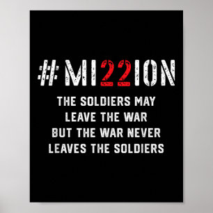 Missie bewaart 22 exemplaren per dag Veteran leven Poster