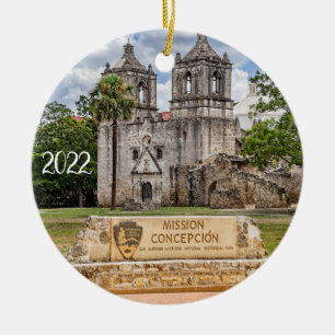 Missie Concepcion, San Antonio, Heilig Keramisch Ornament