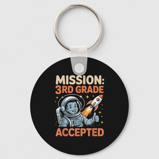 Missie Derde Graad Geaccepteerde Astronaut Terug n Sleutelhanger (Voorkant)