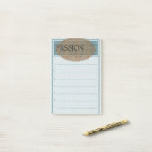 Missie doelen post het notitieboekje post-it® notes (Op bureau)