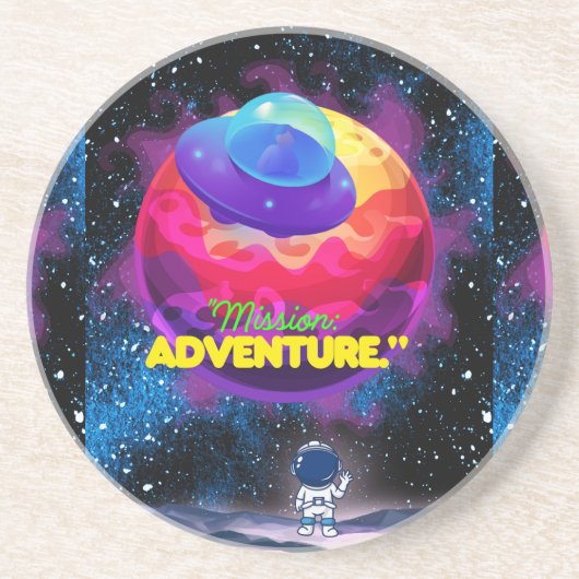 MISSIE EN AVONTUUR ZANDSTEEN ONDERZETTER (Voorkant)