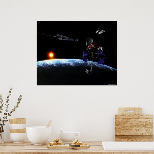 Missie in een asteroïde poster (Keuken)