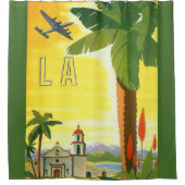  missie in Los Angeles, Californië met Palm Douchegordijn (Voorkant)