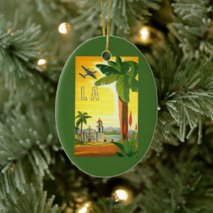  missie in Los Angeles, Californië met Palm Keramisch Ornament