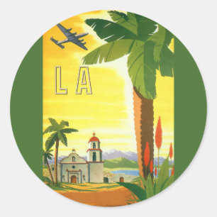 missie in Los Angeles, Californië met Palm Ronde Sticker