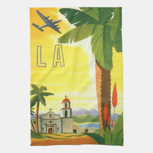  missie in Los Angeles, Californië met Palm Theedoek (Verticaal)