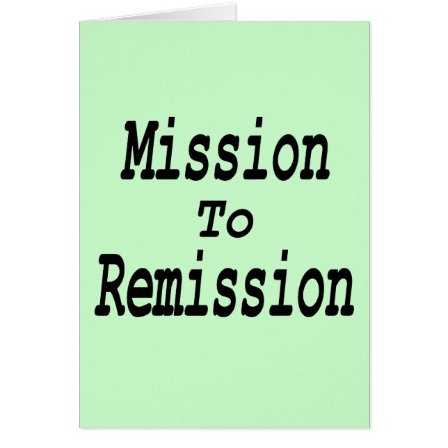 Missie in remissie (Voorkant)