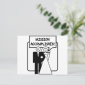 "Missie volbracht" Huwelijk (Staand voorkant)