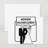 "Missie volbracht" Huwelijk (Voorkant / Achterkant)