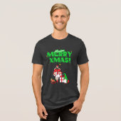 Missie: Vrolijk kerstfeest! Tri-Blend Shirt (Voorkant volledig)