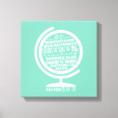 Missies Canvas: Grote Commissie op Wereldbol Canvas Afdruk (Voorkant)