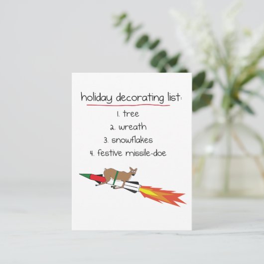 Missile-Doe - Funny Holiday Briefkaarten (Staand voorkant)