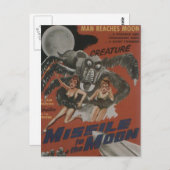 Missile naar de maan briefkaart (Voorkant / Achterkant)