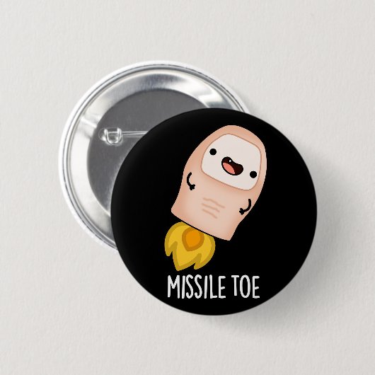 Missile Teen Funny Misteleu Pun Donkere BG Ronde Button 5,7 Cm (Voorkant /achterkant)