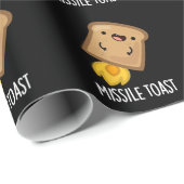 Missile Toast Grappige Mistletoe Puns Donker BG Cadeaupapier (Rol Hoek)
