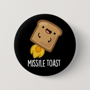 Missile Toast Grappige Mistletoe Puns Donker BG Ronde Button 5,7 Cm