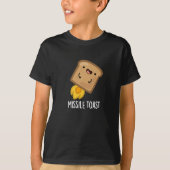 Missile Toast Grappige Mistletoe Puns Donker BG T-shirt (Voorkant)