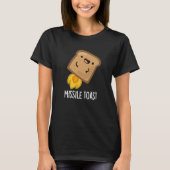 Missile Toast Grappige Mistletoe Puns Donker BG T-shirt (Voorkant)