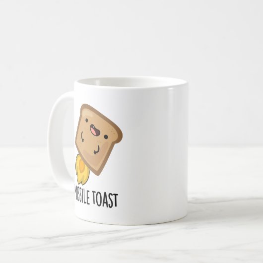 Missile Toast Grappige Mistletoe Puns Koffiemok (Voorkant links)