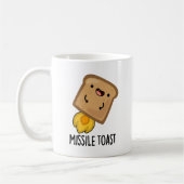 Missile Toast Grappige Mistletoe Puns Koffiemok (Links)