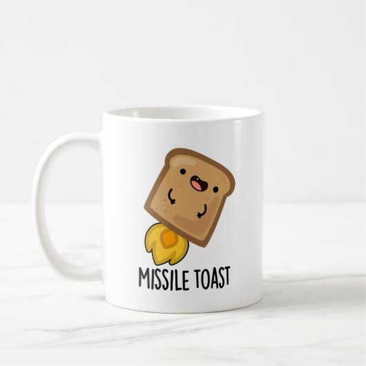 Missile Toast Grappige Mistletoe Puns Koffiemok (Links)