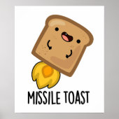 Missile Toast Grappige Mistletoe Puns Poster (Voorkant)