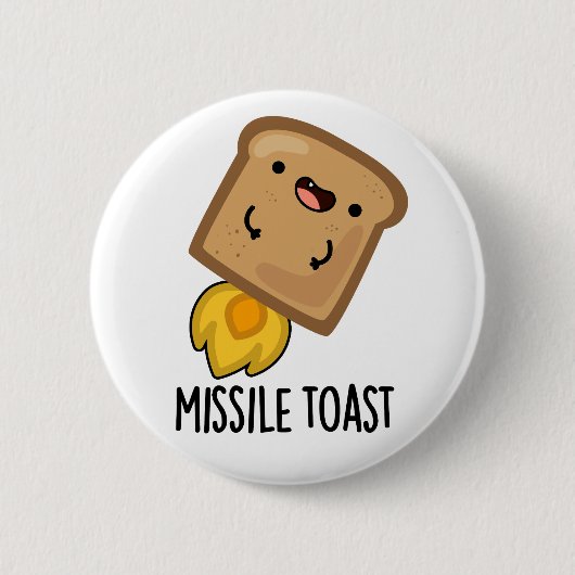 Missile Toast Grappige Mistletoe Puns Ronde Button 5,7 Cm (Voorkant)