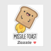 Missile Toast Grappige Mistletoe Puns Sticker (Vel)