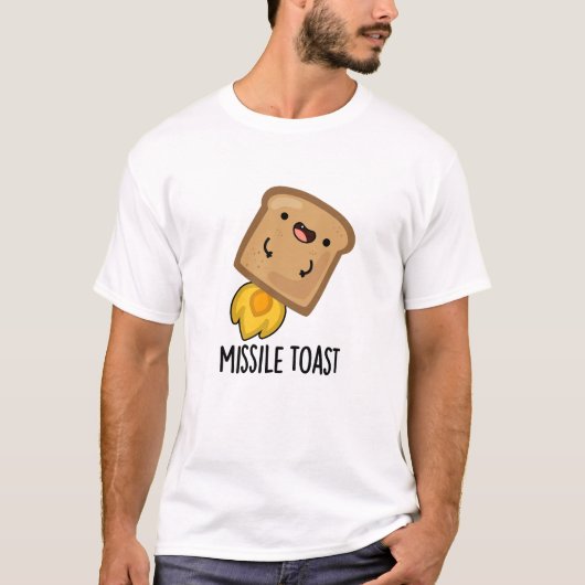 Missile Toast Grappige Mistletoe Puns T-shirt (Voorkant)
