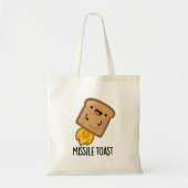 Missile Toast Grappige Mistletoe Puns Tote Bag (Voorkant)