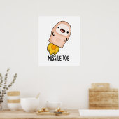 Missile Toe Cute Mistletoe Pun Poster (Keuken)