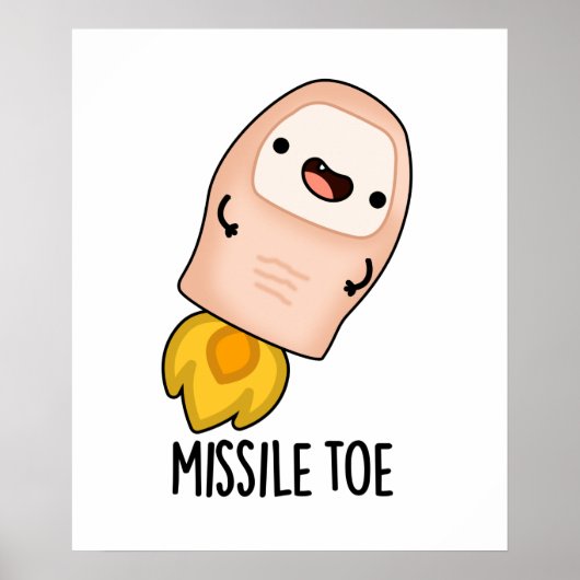 Missile Toe Cute Mistletoe Pun Poster (Voorkant)