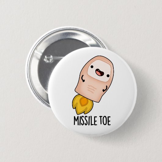 Missile Toe Cute Mistletoe Pun Ronde Button 5,7 Cm (Voorkant /achterkant)