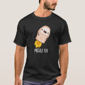 Missile Toe Funny Mistletoe Pun Dark BG T-shirt (Voorkant)