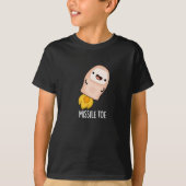 Missile Toe Funny Mistletoe Pun Dark BG T-shirt (Voorkant)