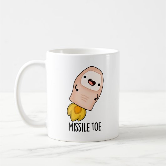 Missile Toe Funny Mistletoe Pun Koffiemok (Links)