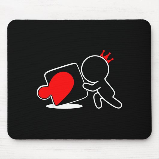 Missing Ece Heart Puzzle Couple Matching Valentine Muismat (Voorkant)