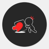 Missing Ece Heart Puzzle Couple Matching Valentine Ronde Sticker (Voorkant)