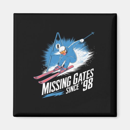 Missing Gates Since 98 Alpine Skiing  Magneet (Voorkant)