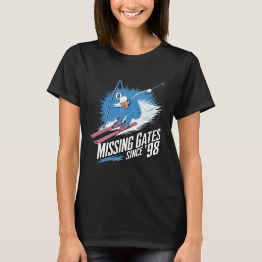 Missing Gates Since 98 Alpine Skiing  T-shirt (Voorkant)