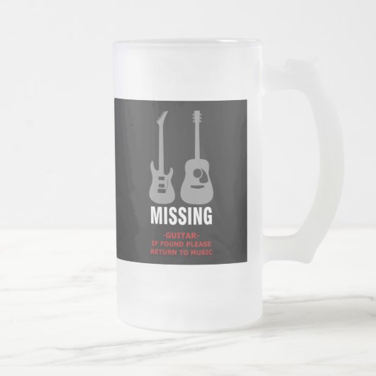 MISSING (Guitar - Als deze gevonden wordt, ga dan  Matglas Bierpul (Rechts)