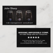 Missing Impossible Risk Management grappige gewoon Visitekaartje (Voorkant / Achterkant)
