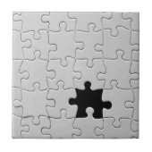 Missing Jigsaw Puzzle Piece White Tegeltje (Voorkant)