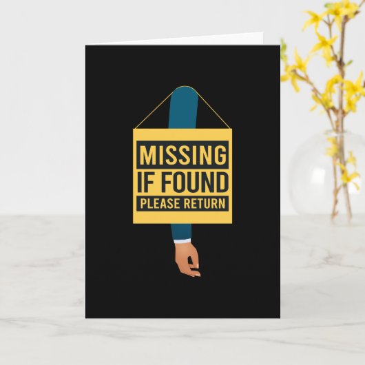 Missing Please Return Arm Amputation Kaart (Gele Bloem)