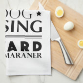 MISSING WEIMARANER KITCHEN TOWEL 16x24 WHITE Theedoek (Quarter Fold)