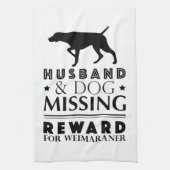 MISSING WEIMARANER KITCHEN TOWEL 16x24 WHITE Theedoek (Verticaal)