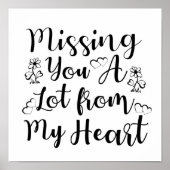 Missing you a lot from my heart poster (Voorkant)